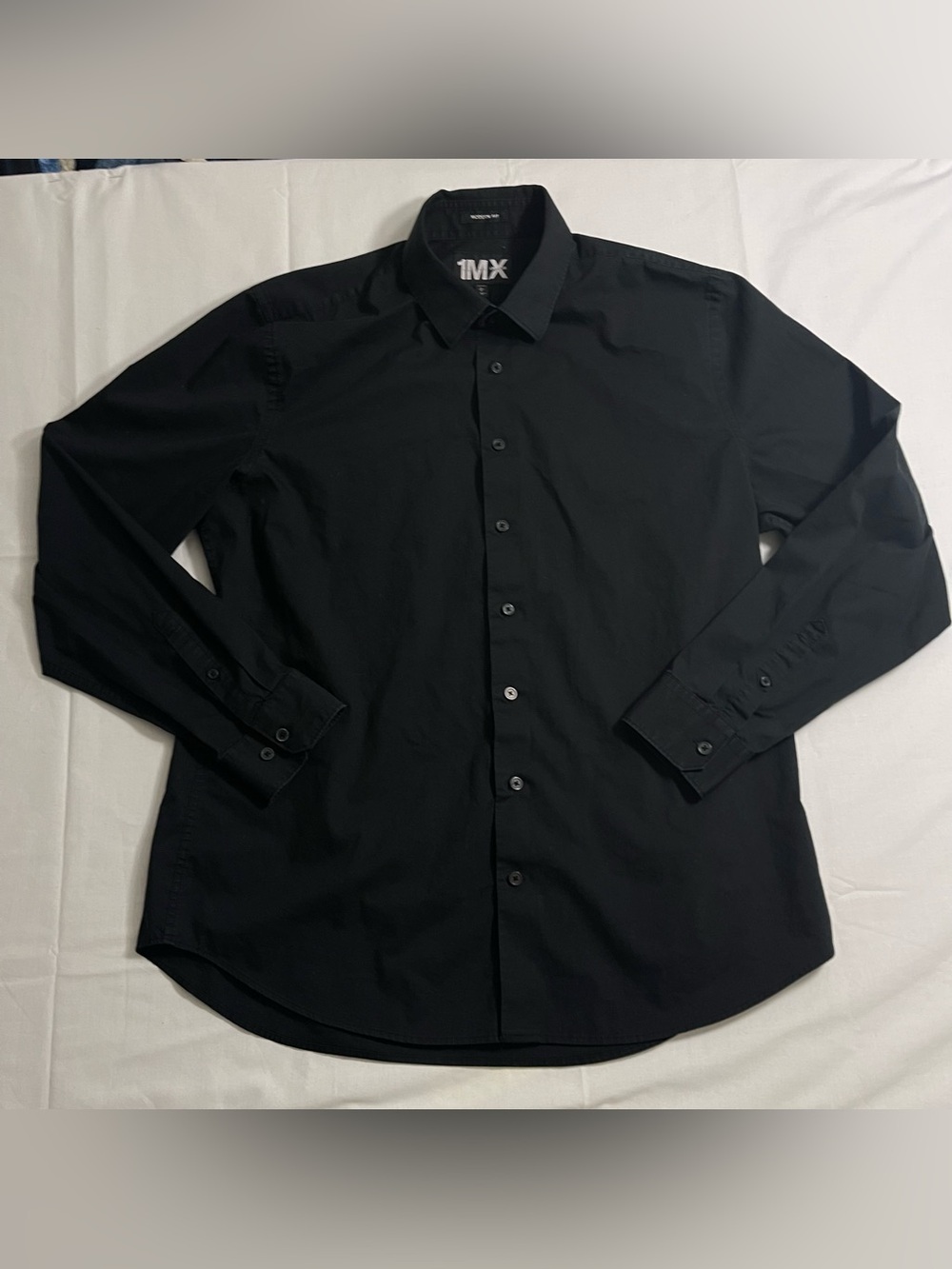 Express Black Modern Fit Button-Up Shirt